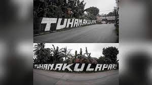 Viral Mural Bertuliskan Tuhan Aku Lapar Di Tangerang