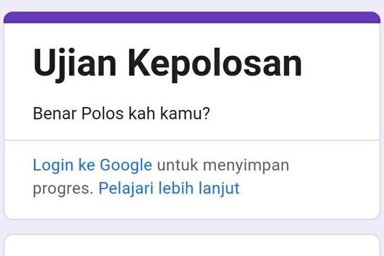 Link Tes Ujian ‘KEPOLOSAN’ Via Google Docs Form yang Viral di TikTok